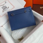 Kelly DanSe 22cm picture Greek blue gold and silver buckle in stock evercolor leather