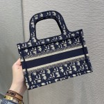 Mini Tote, classic oblique blue letters