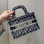 Mini Tote, classic oblique blue letters