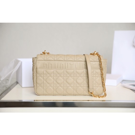 [DlOR CARO] Apricot soft cow leather rattan check DR-091