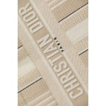 DIOR TOTE embroidered striped canvas