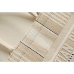 DIOR TOTE embroidered striped canvas