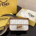 FENDI Small 2020 Latest Baguette Denim F Logo Collection