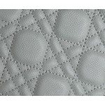 DlOR CARO】Grey soft cow leather rattan check DR- 091