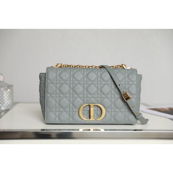 DlOR CARO】Grey soft cow leather rattan check DR- 091