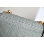 DlOR CARO】Grey soft cow leather rattan check DR- 091