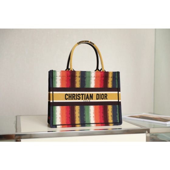 DIOR TOTE seven colorful stripes