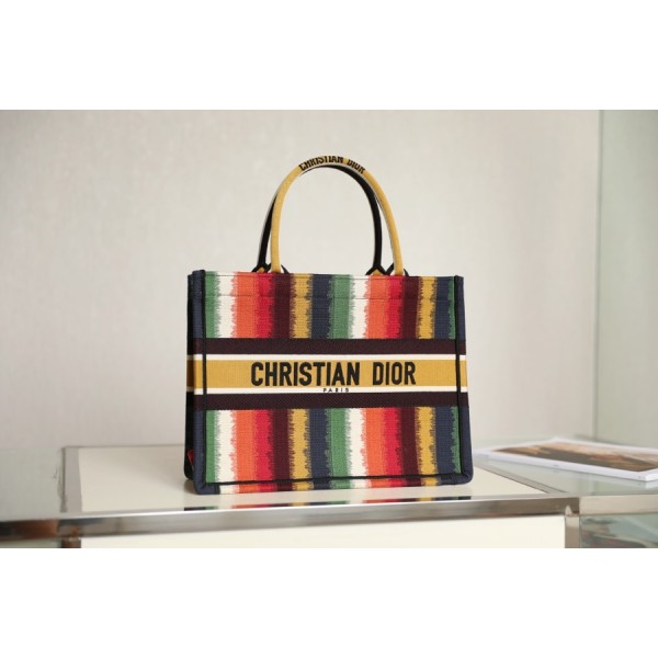DIOR TOTE seven colorful stripes
