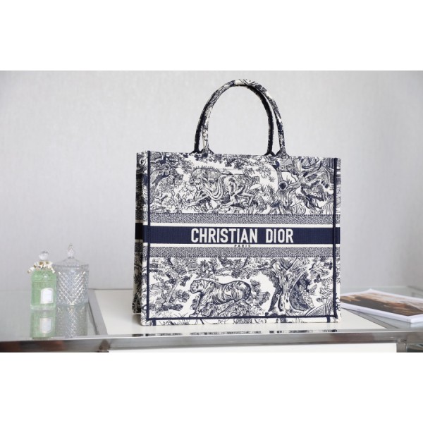 DIOR TOTE Blue Tiger