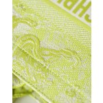 DIOR TOTE Fluorescent green embroidery