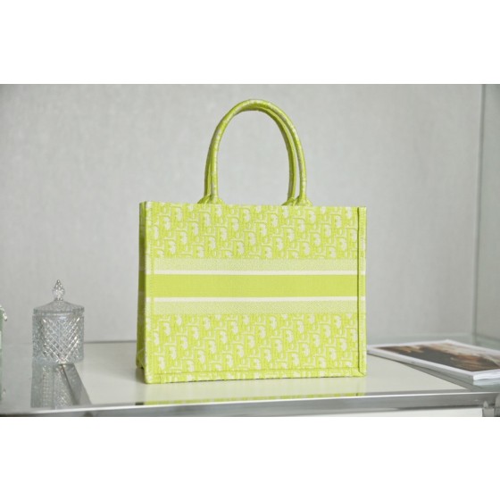 DIOR TOTE Oblique Fluorescent Green