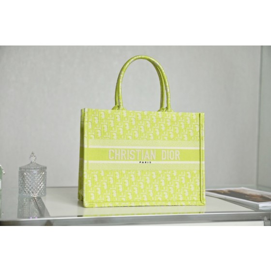 DIOR TOTE Oblique Fluorescent Green