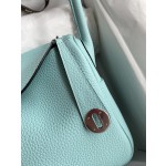 Lindy 26cm Imported TC Leather Macaron Blue Silver Buckle Waxed Wire