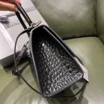 BALENCIAGA 𝐇𝐨𝐮𝐫𝐠𝐥𝐚𝐬𝐬𝐬 𝐒 crocodile-textured cowhide