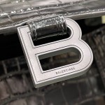 BALENCIAGA 𝐇𝐨𝐮𝐫𝐠𝐥𝐚𝐬𝐬𝐬 𝐒 crocodile-textured cowhide