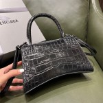 BALENCIAGA 𝐇𝐨𝐮𝐫𝐠𝐥𝐚𝐬𝐬𝐬 𝐒 crocodile-textured cowhide