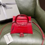 BALENCIAGA 𝐇𝐨𝐮𝐫𝐠𝐥𝐚𝐬𝐬𝐬 𝐒 crocodile-textured cowhide