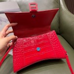 BALENCIAGA 𝐇𝐨𝐮𝐫𝐠𝐥𝐚𝐬𝐬𝐬 𝐒 crocodile-textured cowhide