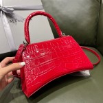 BALENCIAGA 𝐇𝐨𝐮𝐫𝐠𝐥𝐚𝐬𝐬𝐬 𝐒 crocodile-textured cowhide
