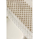 DIOR TOTE beige and white mesh fabric embroidery