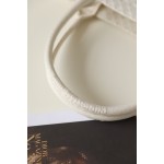 DIOR TOTE beige and white mesh fabric embroidery