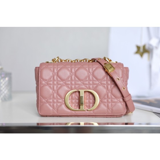 DlOR CARO】Pink Soft cow leather rattan check DR-091