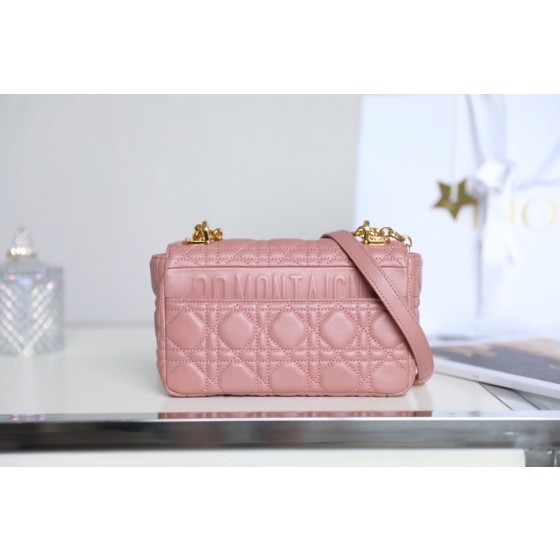 DlOR CARO】Pink Soft cow leather rattan check DR-091