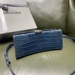 BALENCIAGA 𝐇𝐨𝐮𝐫𝐠𝐥𝐚𝐬𝐬𝐬 𝐒 crocodile-textured cowhide