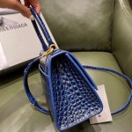 BALENCIAGA 𝐇𝐨𝐮𝐫𝐠𝐥𝐚𝐬𝐬𝐬 𝐒 crocodile-textured cowhide