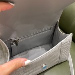 BALENCIAGA 𝐇𝐨𝐮𝐫𝐠𝐥𝐚𝐬𝐬𝐬 𝐒 crocodile-textured cowhide