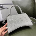 BALENCIAGA 𝐇𝐨𝐮𝐫𝐠𝐥𝐚𝐬𝐬𝐬 𝐒 crocodile-textured cowhide