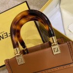 FENDI Sunshine mini tortoiseshell portable crossbody cute