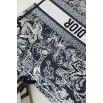 DIOR TOTE blue embroidery
