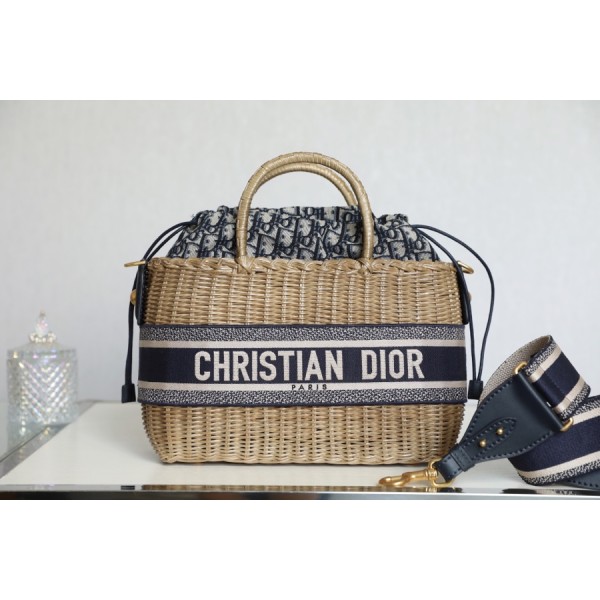 Dior Wicker Basket Bag