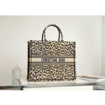 DIOR TOTE Leopard Print Shopping Bag