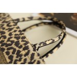 DIOR TOTE Leopard Print Shopping Bag
