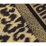 DIOR TOTE Leopard Print Shopping Bag