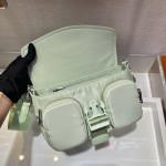 Prada 1BD295 Shiny Leather Shoulder Bag