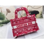 Dior Book Tote New Pattern Red Tiger Mini
