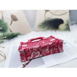 Dior Book Tote New Pattern Red Tiger Mini