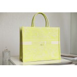 DIOR TOTE Fluorescent green embroidery