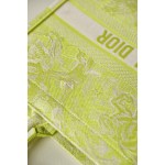 DIOR TOTE Fluorescent green embroidery