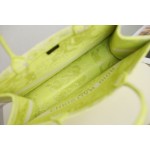 DIOR TOTE Fluorescent green embroidery