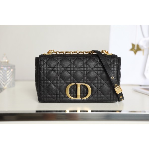 [DlOR CARO] Black soft cow leather rattan check DR-081