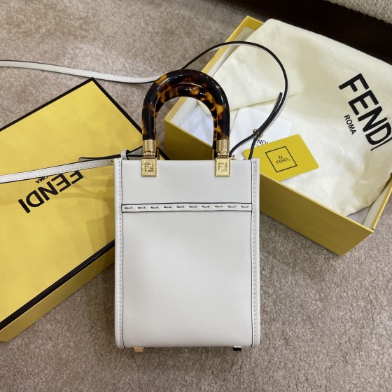 FENDI Sunshine mini tortoiseshell portable crossbody cute