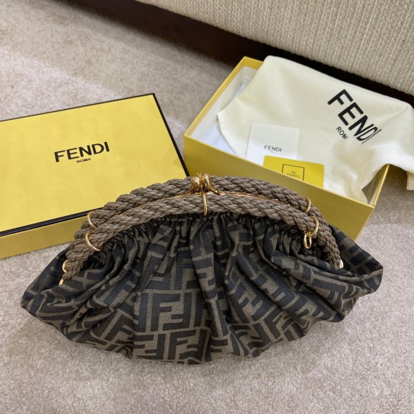 FENDI's latest Shell Dumpling Cloud Clutch Bag