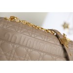 [DlOR CARO] Brown soft cow leather rattan check DR- 581