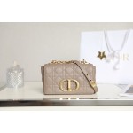 [DlOR CARO] Brown soft cow leather rattan check DR- 581