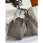 Lindy 26cm Imported TC Leather Tinware Grey Gold Buckle Waxed Wire