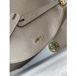 Lindy 26cm Imported TC Leather Tinware Grey Gold Buckle Waxed Wire
